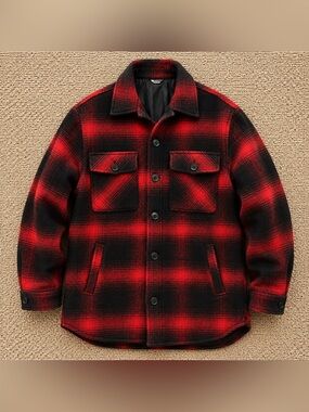 Bold Plaid Button-Up Shacket with Quilted Lining